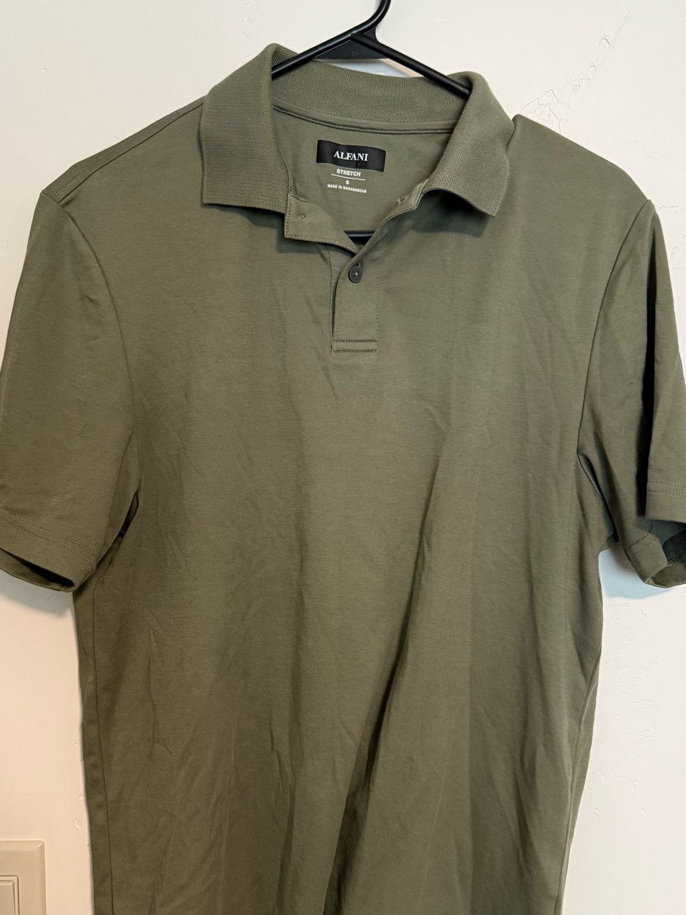 Alfani Men's Olive Polo Knit Shirt